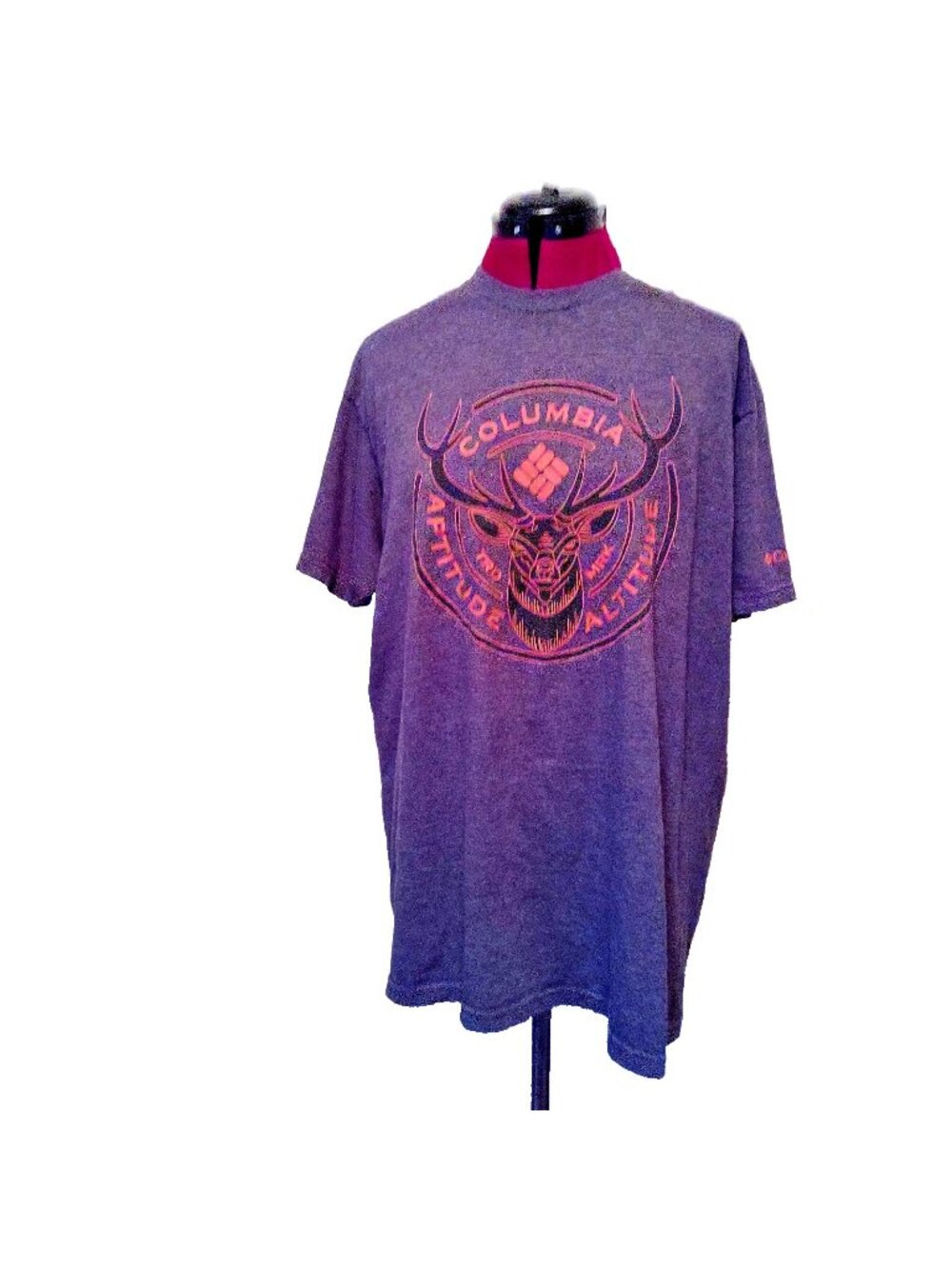 Columbia Men's XL T-Shirt PHG Deer Graphic Attitude Altitude Logo Tee